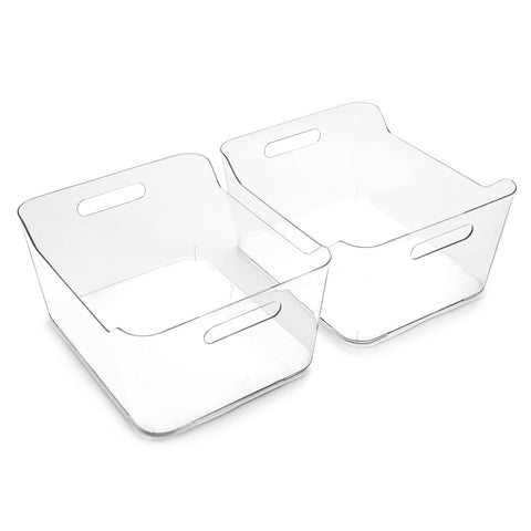 BINO clear front view of two X-large bins showing tidy storage benefit