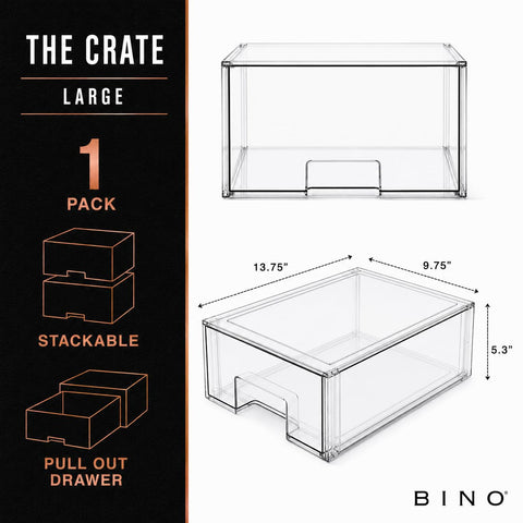 BINO drawer in fridge demonstrating visible storage and easy access