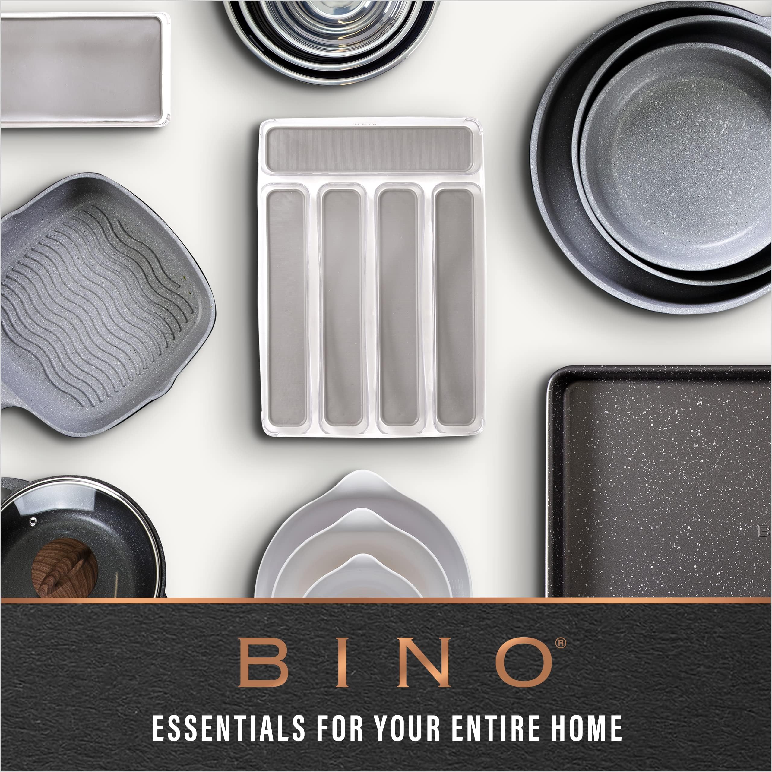 BINO bins staged on kitchen counter enhancing tidy, minimalist styling