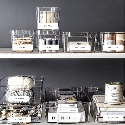 BINO lifestyle shot on kitchen counter showcasing streamlined organization