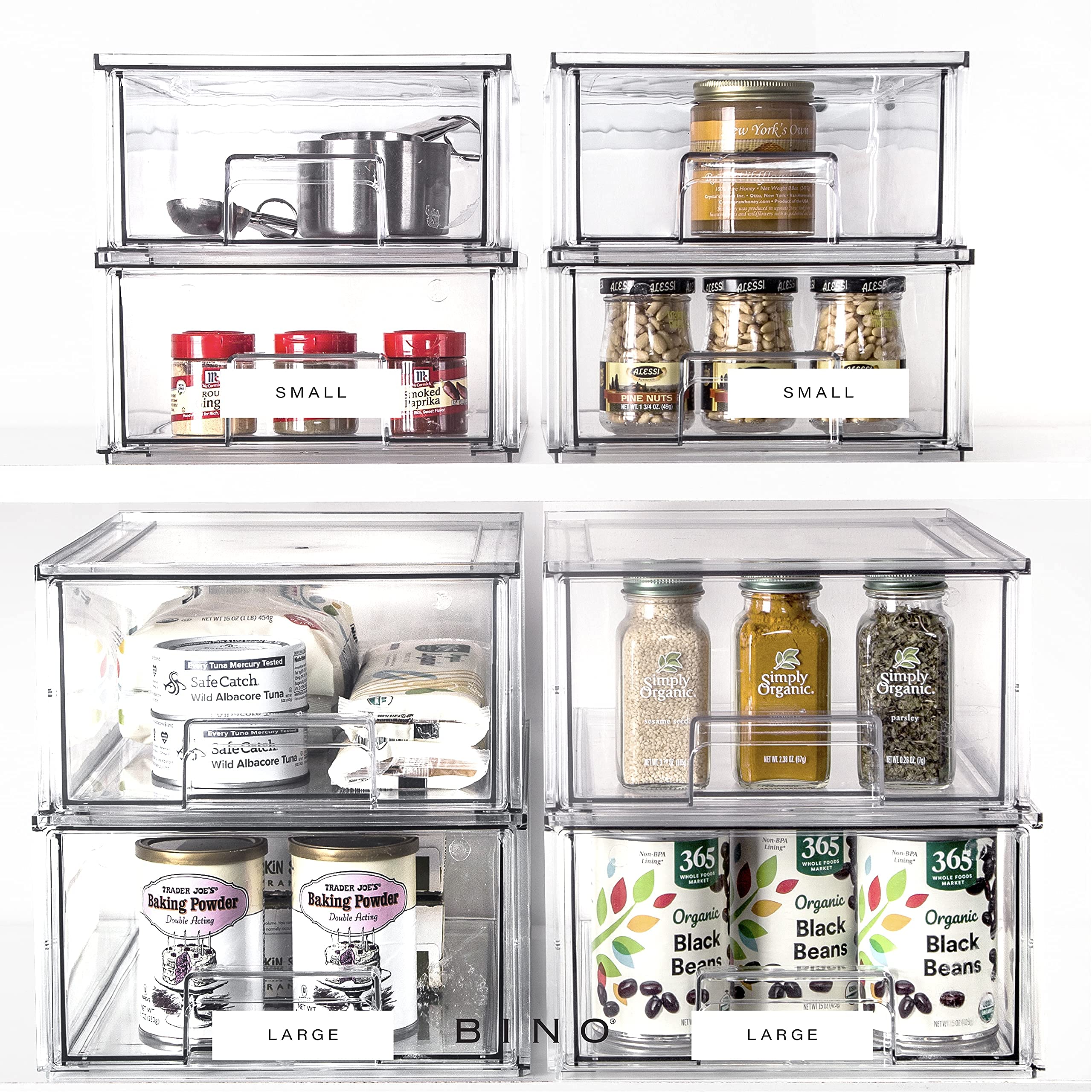 BINO drawer held in hand to show scale and effortless handling