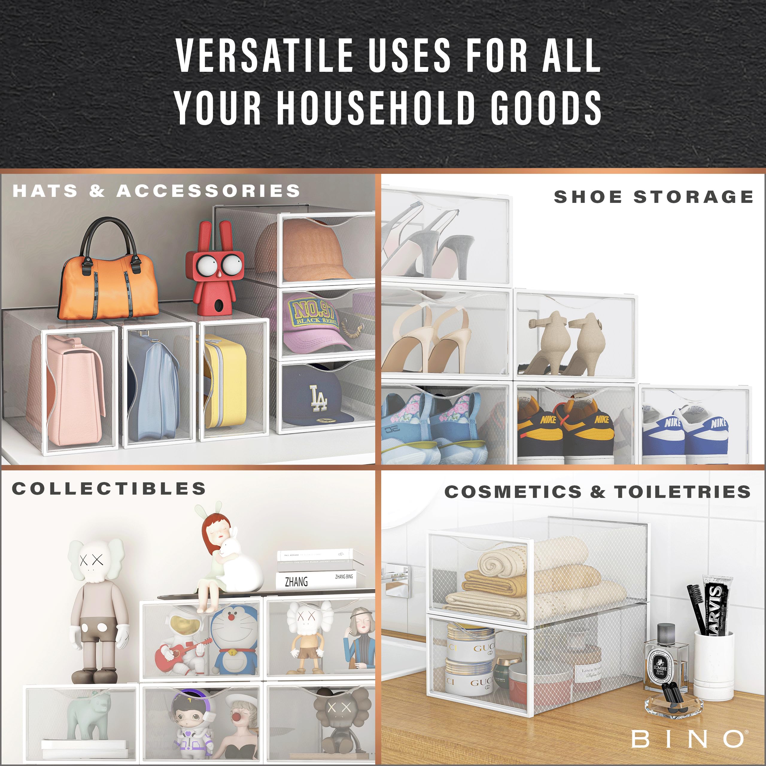 BINO side transparency showing multiple pairs for instant visual identification