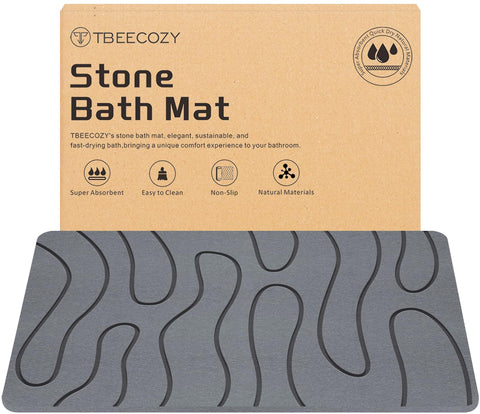 BIOIWGY front view stone mat showing clean minimalist design and quick drying benefit