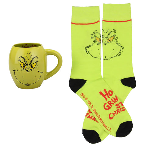 Bioworld Grinch mug front view showing artwork and generous capacity