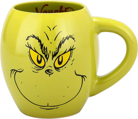 Bioworld Grinch mug interior detail with naughty and nice red lettering