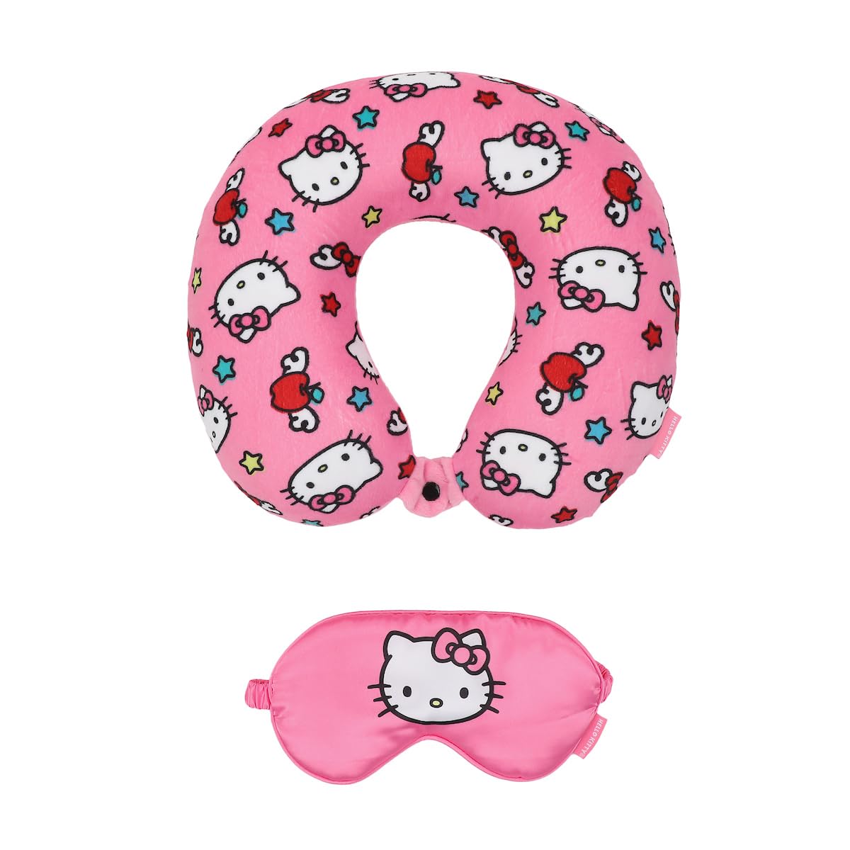Bioworld Hello Kitty eye mask detail showing soft fabric for better sleep