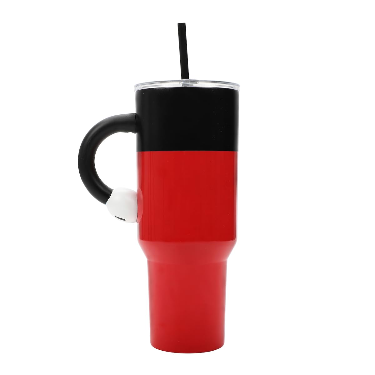 Bioworld Mickey being carried on commute showing ergonomic handle and large capacity benefit