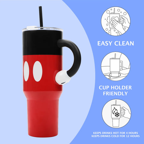 Bioworld Mickey top view of lid and opening providing spill control and easy sipping