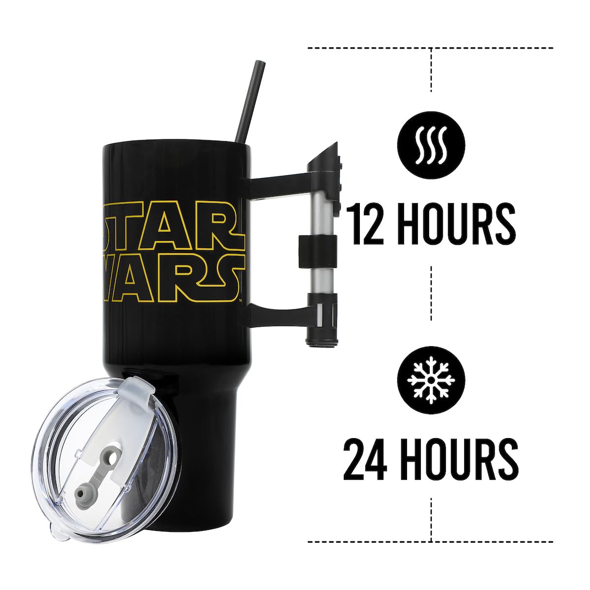 Bioworld close-up of sculpted lightsaber handle for comfortable grip