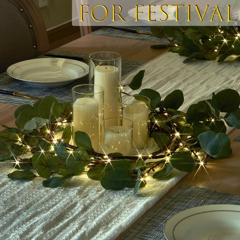 Birchlitland garland wrapped around banister showing simple decorative fit benefit