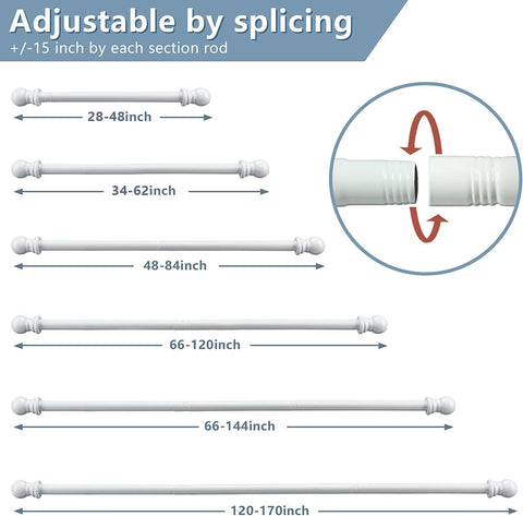 Bird Twig bracket detail adjustable extension shows extra clearance for layered curtains