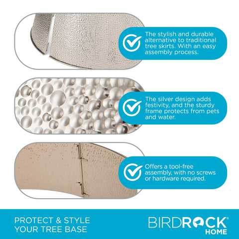 BIRDROCK HOME collar in living room demonstrating tidy holiday styling and pet protection