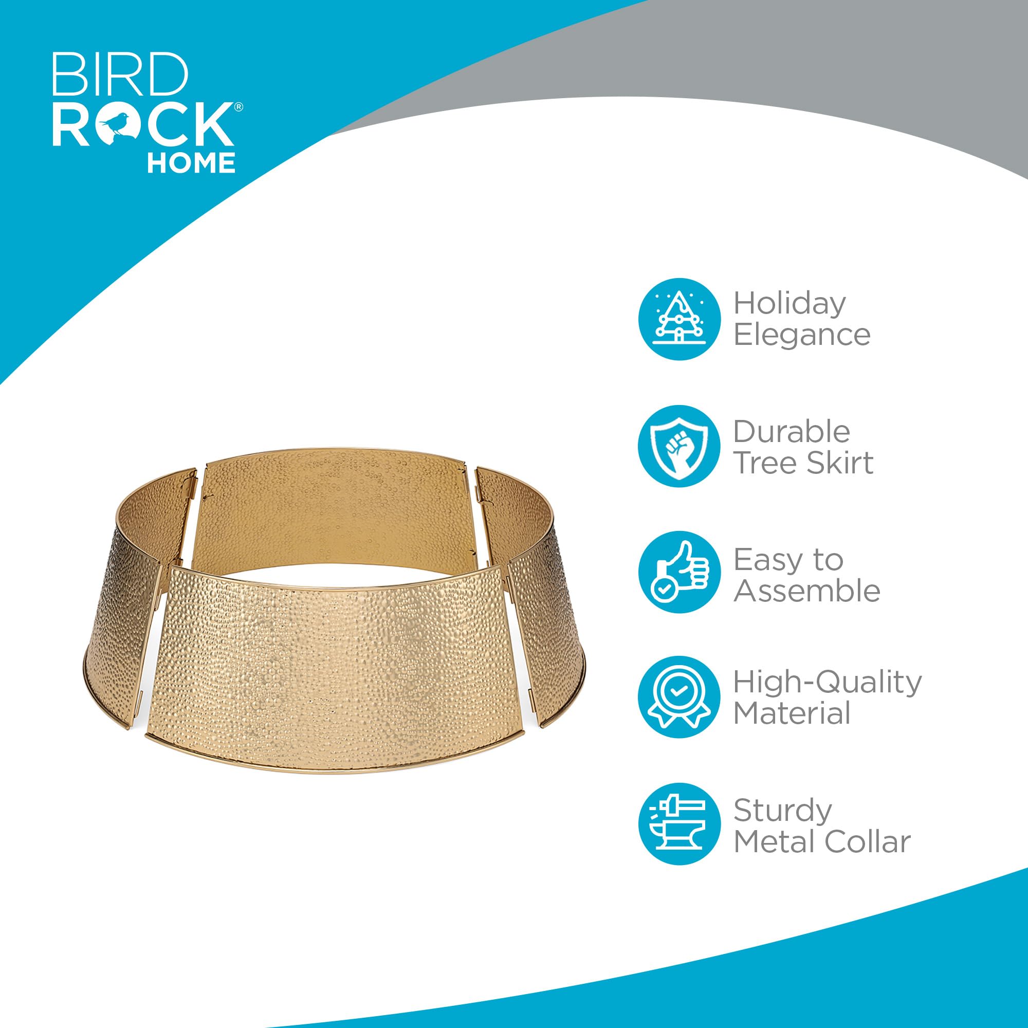 BIRDROCK HOME close-up of textured gold bubble finish highlighting decorative detail