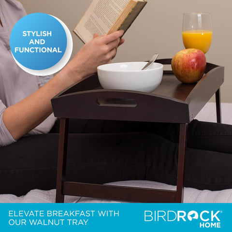 BIRDROCK HOME tray with plates and laptop illustrating size and practical surface