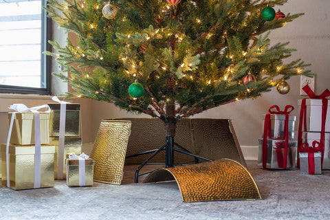 BIRDROCK HOME lifestyle shot in living room highlighting elegant holiday decor