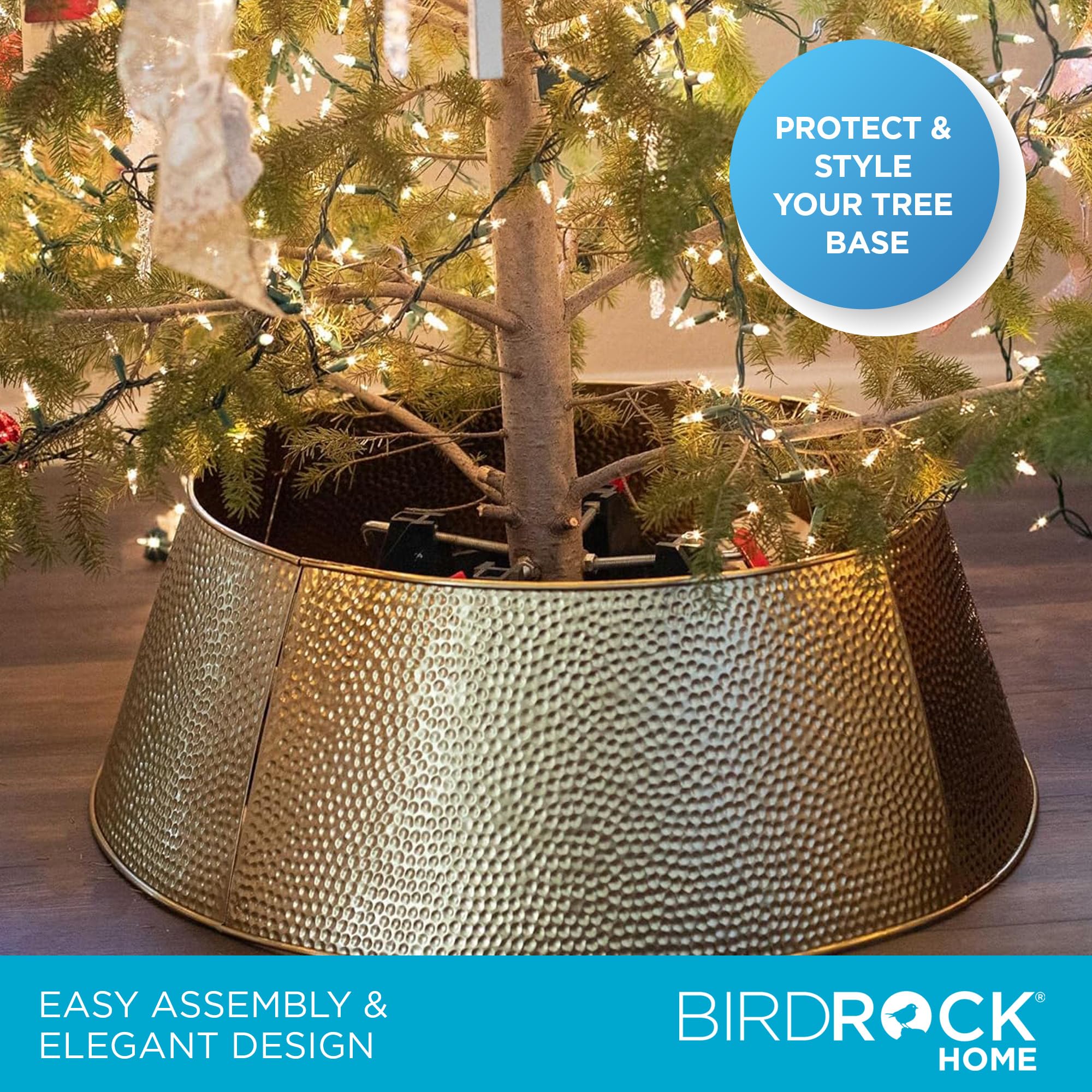 BIRDROCK HOME pin assembly close-up illustrating tool-free fast setup