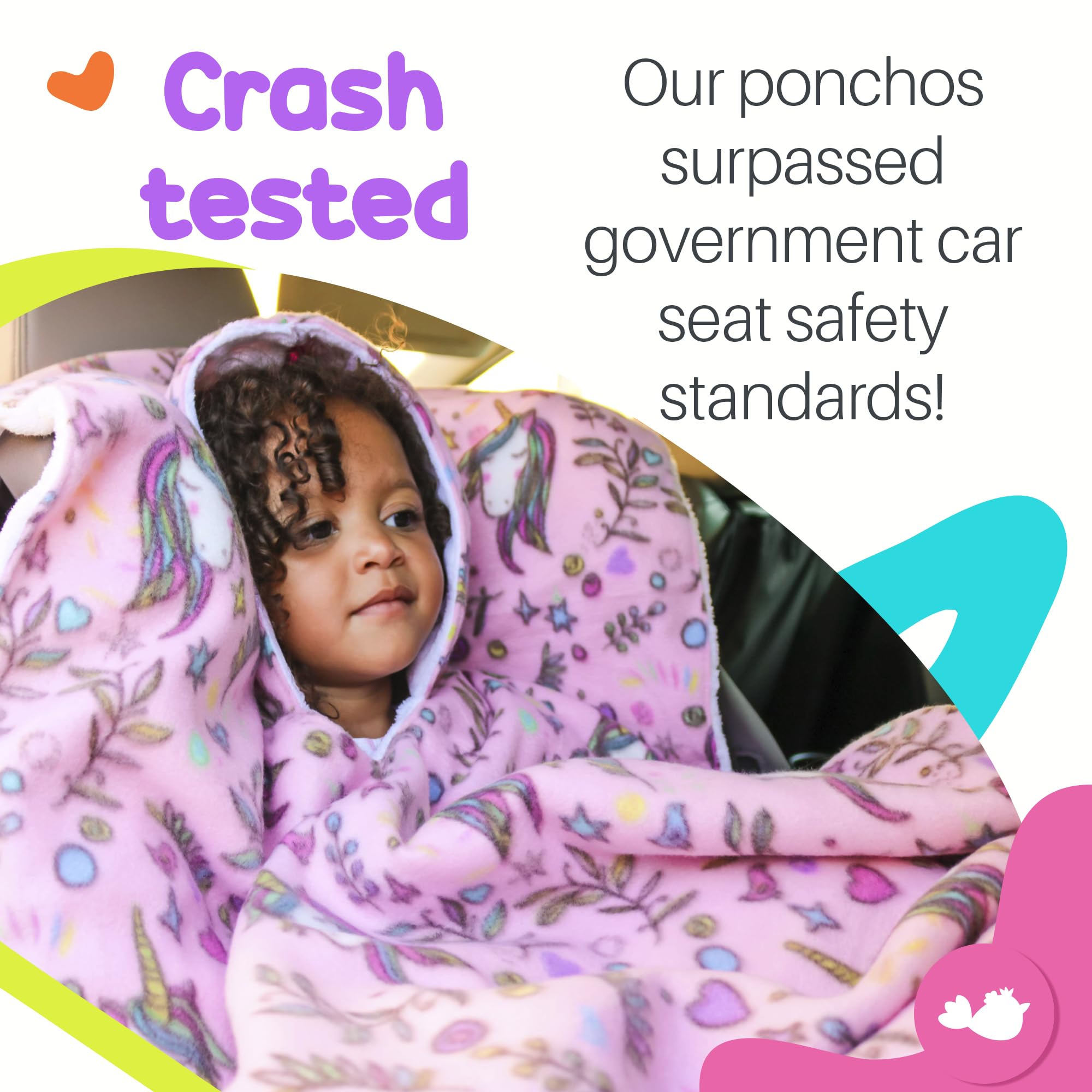birdyboutique toddler wearing poncho to show size and fit benefits
