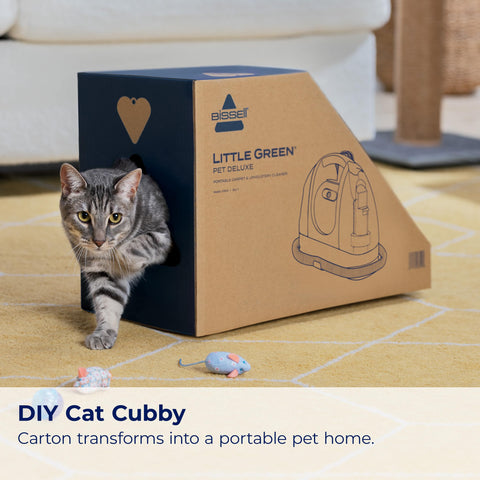 BISSELL Little Green Pet Deluxe removable clean and dirty tanks for easier refills and emptying