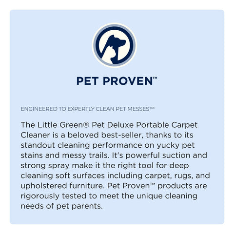 BISSELL Little Green Pet Deluxe top controls and handle for easy carrying and ergonomic use