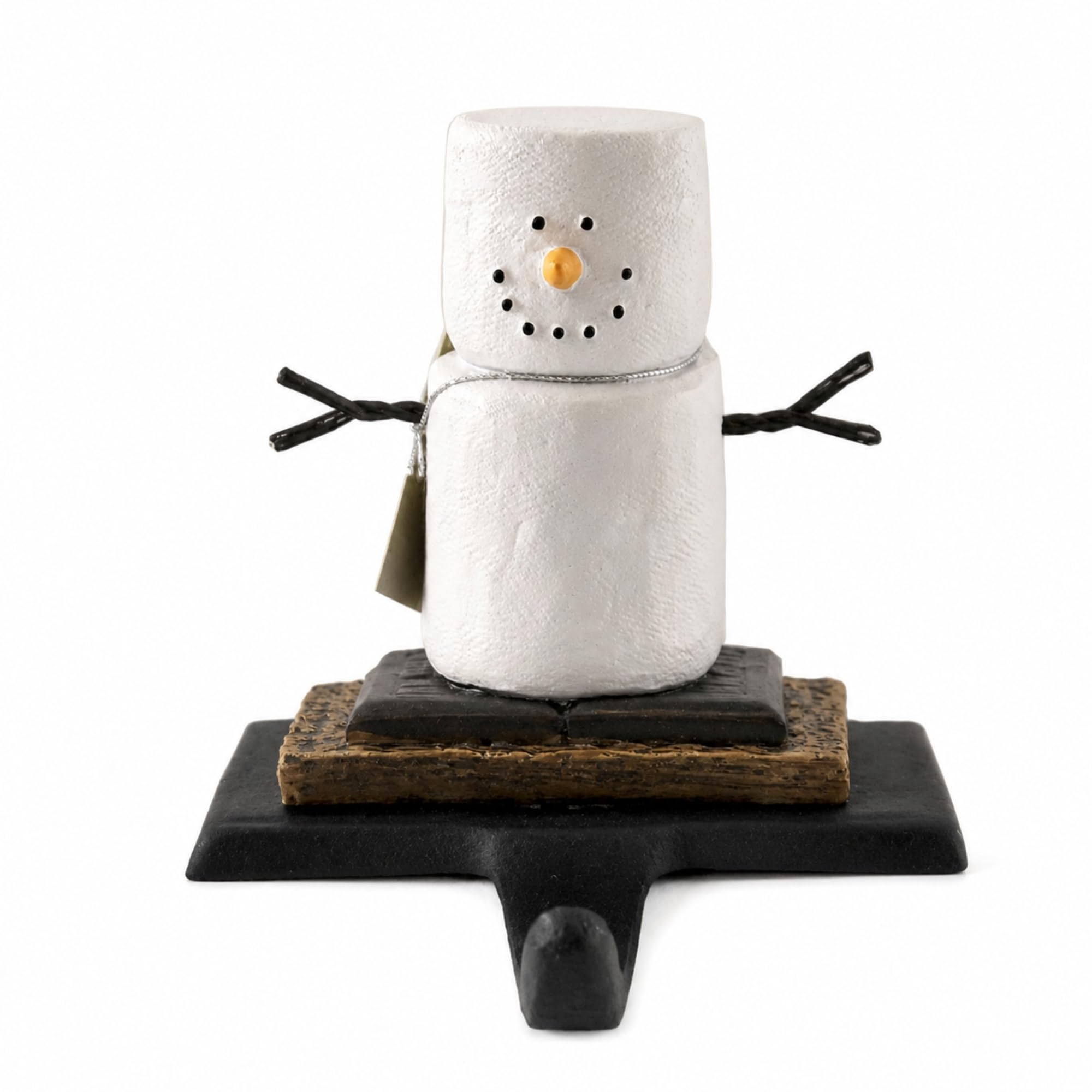 Bitimi S'mores stocking holder front view shows festive design and stability