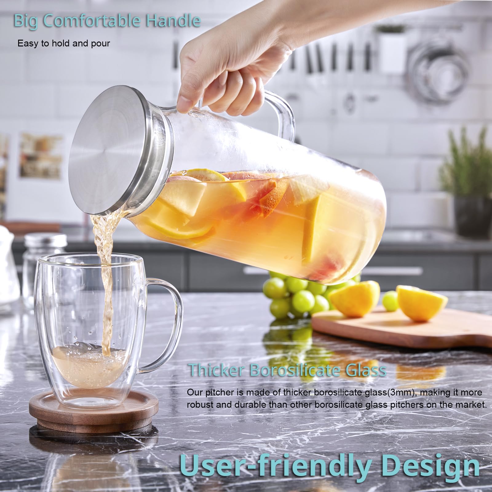 Bivvclaz handle detail demonstrating comfortable grip for stable pouring