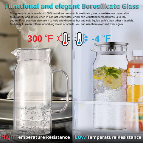 Bivvclaz pitcher inside a refrigerator illustrating slim profile and space-saving