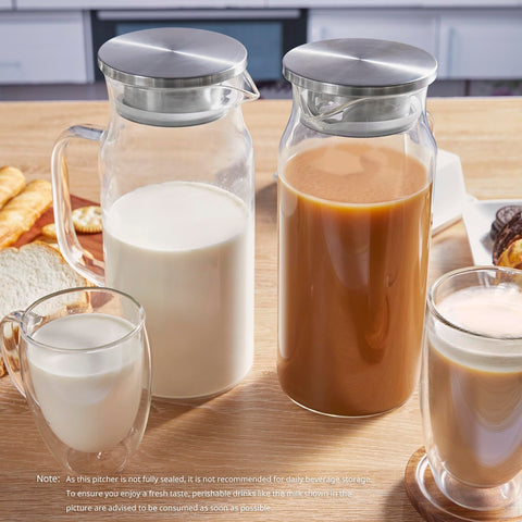 Bivvclaz in-use pitcher pouring iced tea showing attractive serving presentation