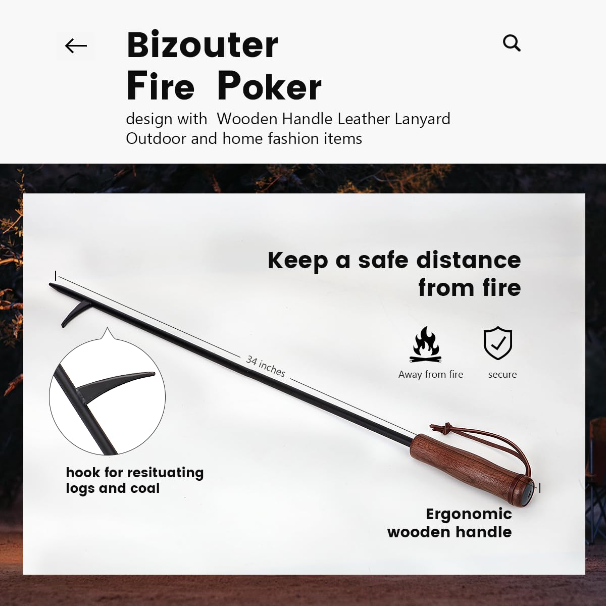 BIZOUTER blowhole detail in handle showing directed airflow for safer lighting benefit