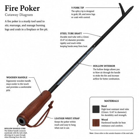 BIZOUTER wooden handle close-up showing grip comfort and heat protection benefit