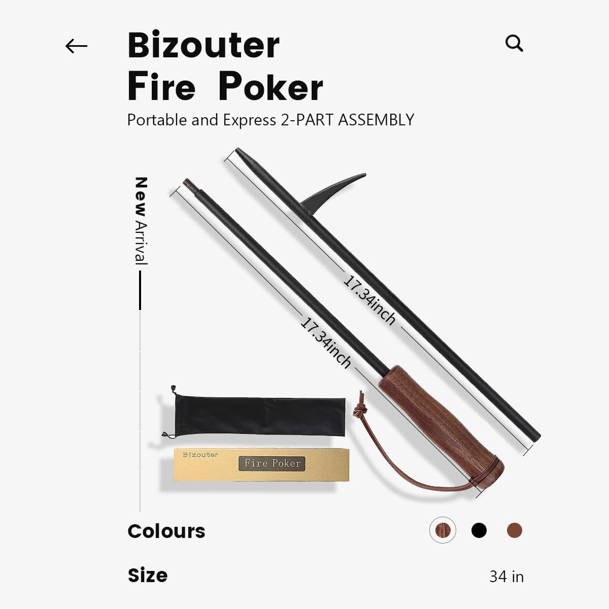 BIZOUTER in use at campfire showing safe distance tending and stronger embers benefit