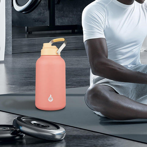 BJPKPK size comparison with standard bottle showing one-gallon capacity benefit