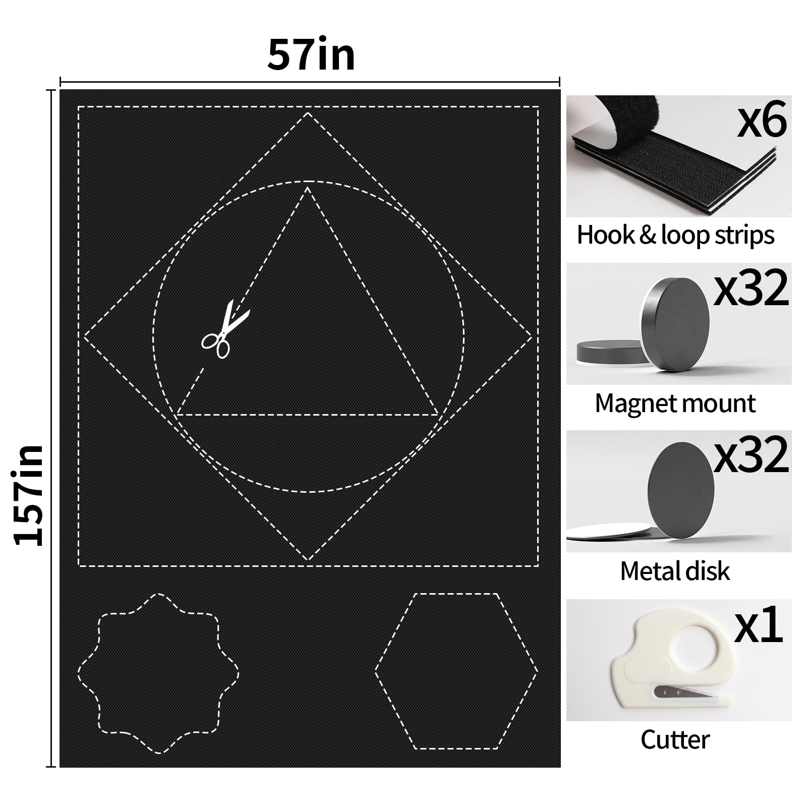 BKSAI adhesive-backed magnets on frame showing tool-free installation benefit