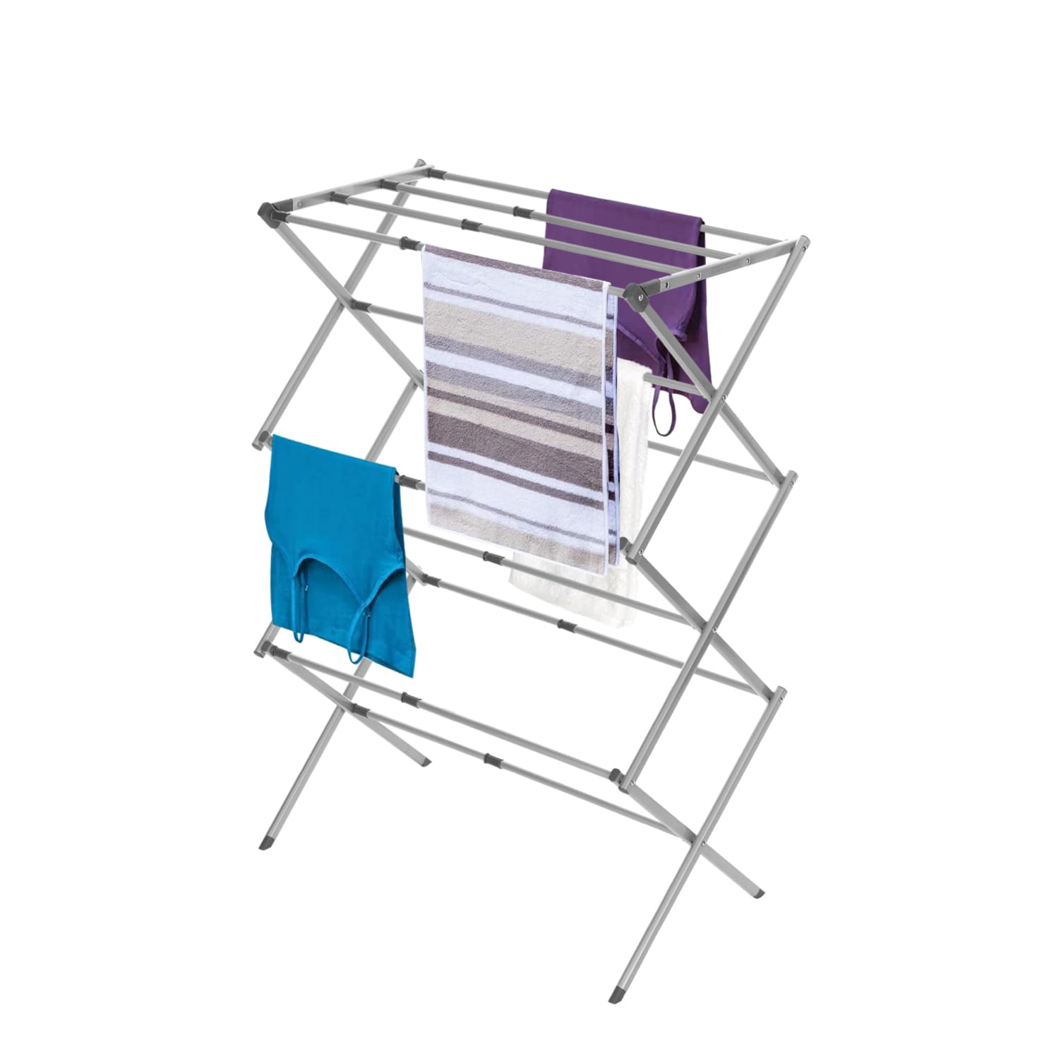 BLACK+DECKER front view of 3-tier rack showing full drying capacity and organization benefit