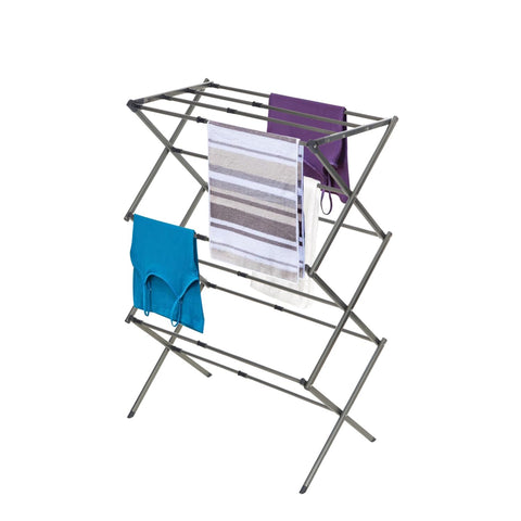 BLACK+DECKER front view folded rack shows compact storage benefit