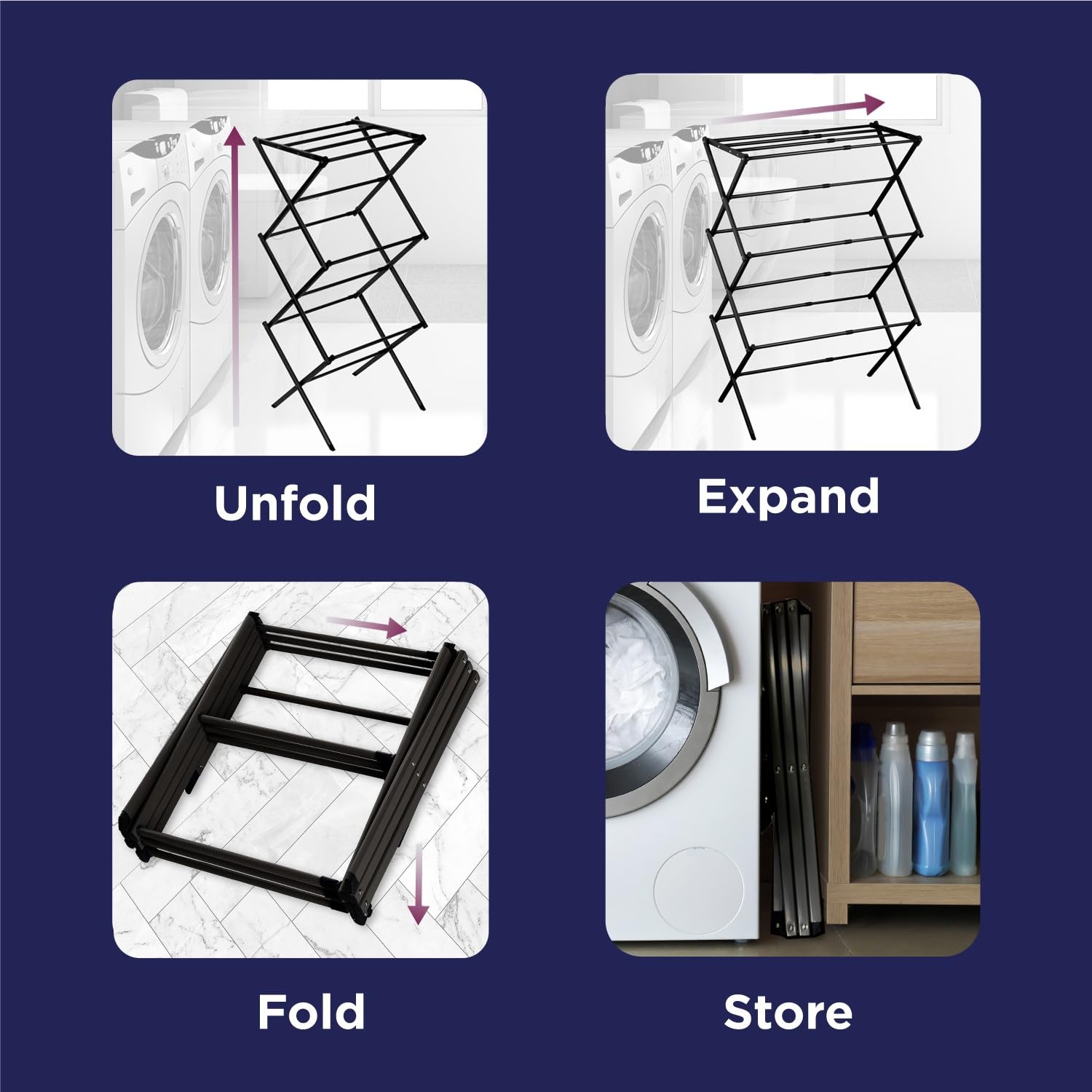 BLACK+DECKER lifestyle laundry room setup saving space and energy