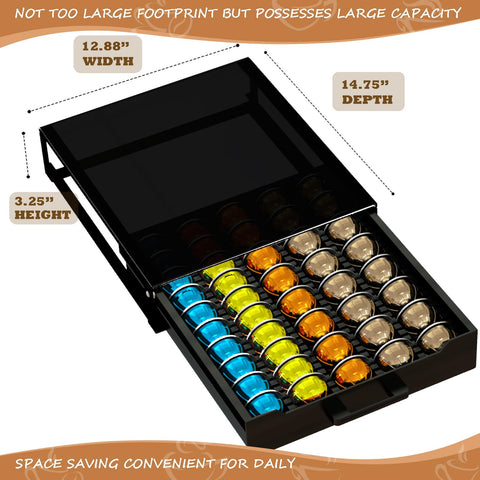 BLACKSMITH FAMILY tempered glass top displaying capsules visually and keeping them dust-free