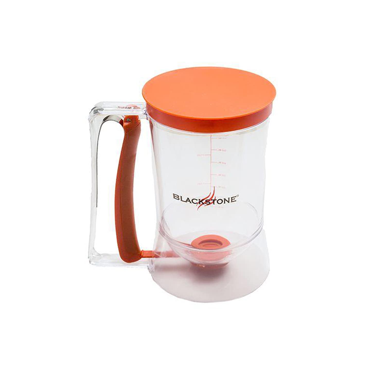 Blackstone batter dispenser closeup demonstrating precise pouring control