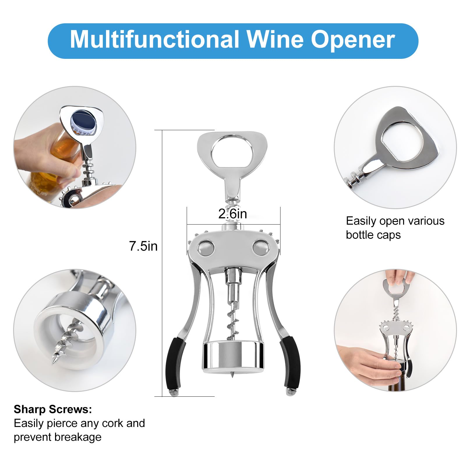 Blaithom included ice scoop and metal opener displayed for efficient beverage service