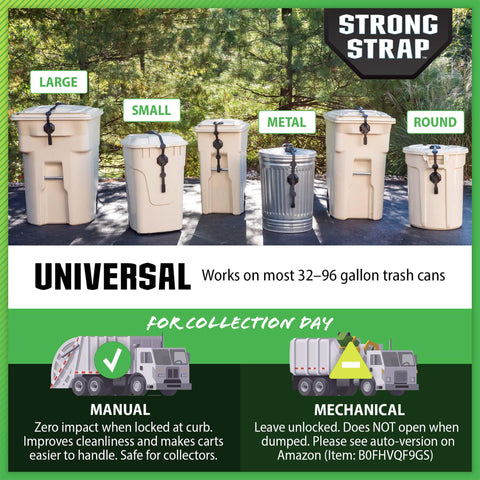 Blazer Brand installed on 96-gallon can preventing wildlife access benefit