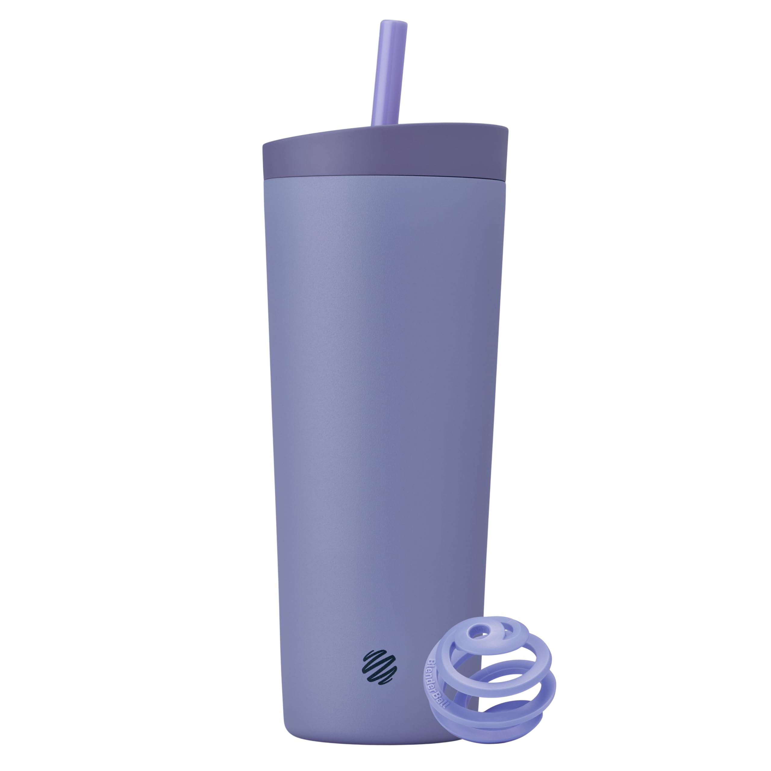 BlenderBottle Moon Mist front view showing 24 oz tumbler and sleek finish for easy carry