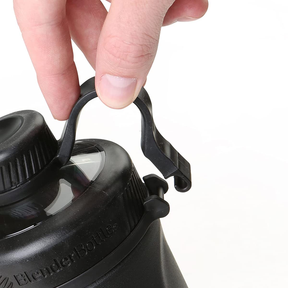BlenderBottle Radian inside gym bag with carry loop for convenient transport benefit