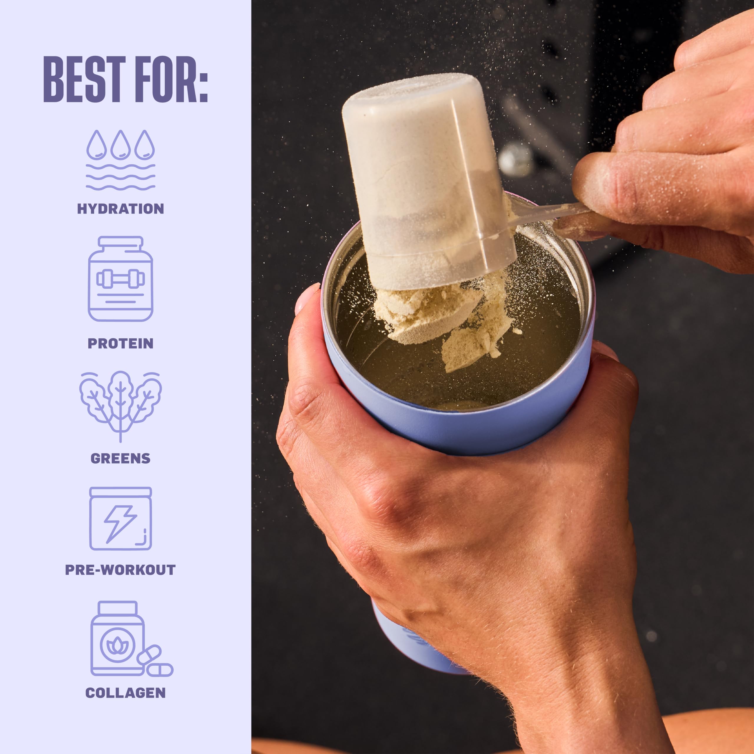 BlenderBottle tumbler in car cupholder demonstrating 24 oz fit and travel convenience