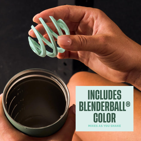 BlenderBottle BlenderBall Color inside tumbler demonstrating efficient mixing performance