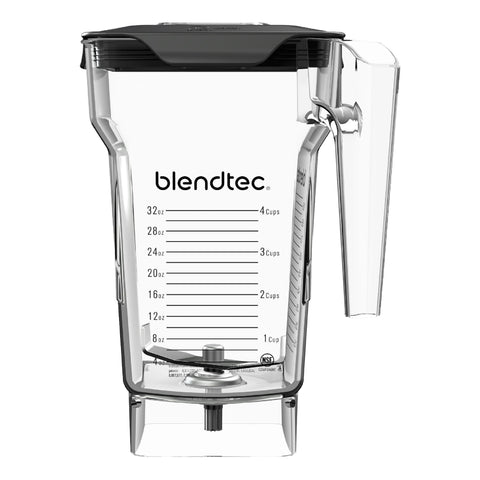 Blendtec FourSide front view showing clear jar and ergonomic shape for easy pouring