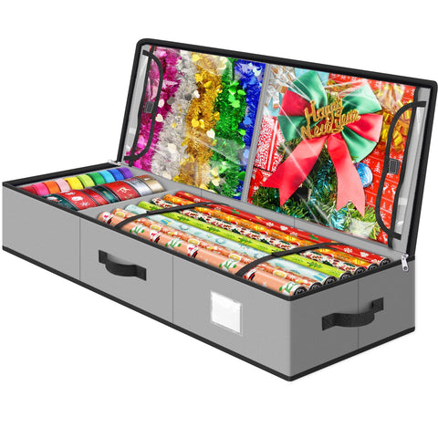 BlessedSeason front view of grey organizer showing compact storage benefit