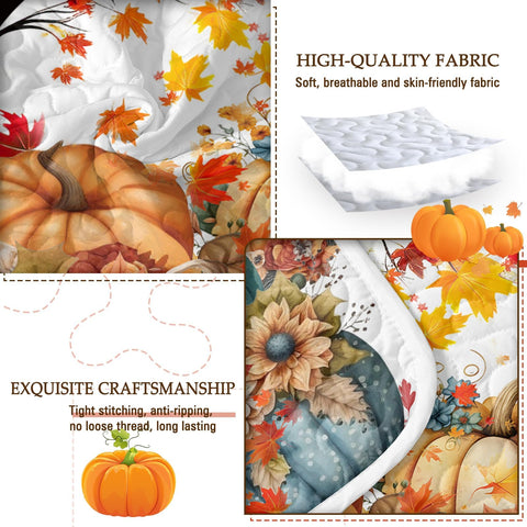 BlessLiving colorful pumpkins pattern detail adding seasonal flair