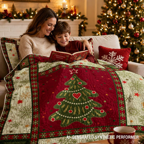 BlessLiving close-up of central Christmas tree motif highlights festive focal point