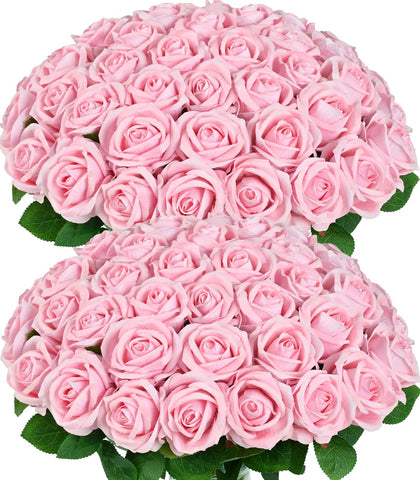 BLEUM CADE front packaging showing full 50 pink rose bundle and value