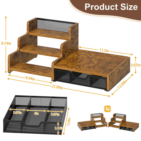 Bliesosfud top shelf with coffee maker demonstrating stable countertop support