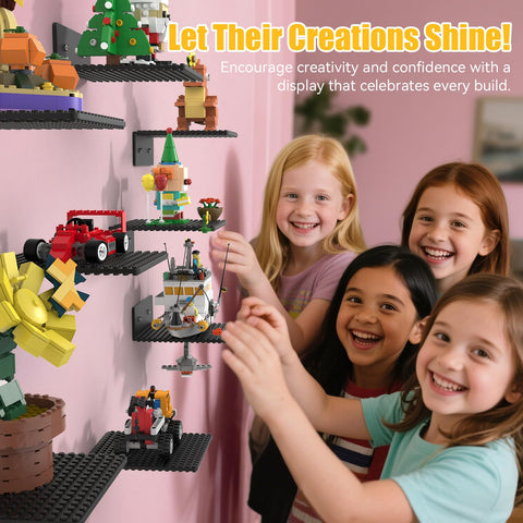 BlissBox single shelf mounted on wall holding model to save tabletop space benefit